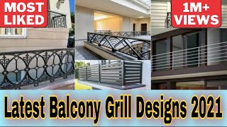 50 most beautiful modern balcony grill design  balcony grill design for house  2021 new version [upl. by Nevi567]