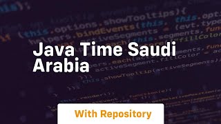 java time saudi arabia [upl. by Ococ833]