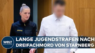 DREIFACHMORD VON STARNBERG Hauptangeklagter zu 13 Jahren Jugendhaft verurteilt [upl. by Idnyl]