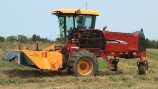 Galusha Farm  New Holland HW365 Cutting Hay on 712013 [upl. by Libove]