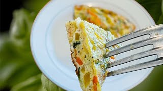 Omelette Légumes Au Four  Recette Végétarienne Rapide [upl. by Dougy]