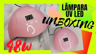 Lampara UV LED 48W para uñas UNBOXING VERSIÓN ECONÓMICA [upl. by Ahseele]