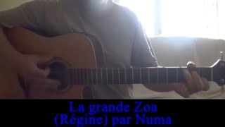 Régine La grande Zoa cover guitare voix Reprise 1966 [upl. by Ccasi]