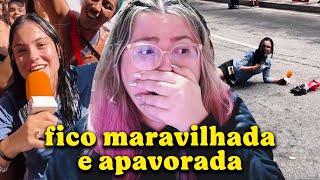 REAGINDO A SAMANTA ALVES NOS BLOCOS DE CARNAVAL DA LUDMILLA E DA FAVORITA  Cortes da Bel [upl. by Annadroj]