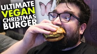 ULTIMATE VEGAN CHRISTMAS BURGER  Trying Gousto Plant Based Recipe  Vlogmas Day 7 [upl. by Anitrak302]