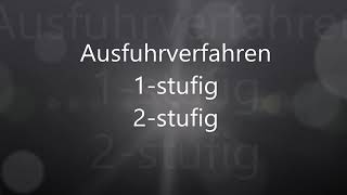 Ausfuhr 1und2 stufig [upl. by Rempe]