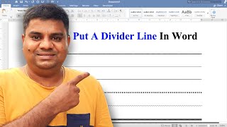 How To Put a Divider Line In Word [upl. by Doomham]