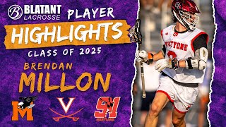 Brendan Millon 1 Player in the Nation l IMLCA Lacrosse Highlights  Virginia 29 [upl. by Naiviv]