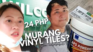 MURANG BILIHAN NG VINYL TILES SA WILCON  1ST DIY PROJECT NI DADDY KEN  Vinyl Flooring Installation [upl. by Hajan]