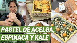 Pastel de acelga espinaca y kale sin masa [upl. by Cornela]