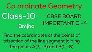 Find the coordinate of the pointsof trisection the line joining the points A7 2 and B1 5 [upl. by Hance]