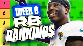 🔥 NEW Top 36 RB RANKINGS for Week 6 Fantasy Football 🚀  Fantasy Football Rankings [upl. by Jaddan]