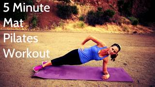 5 Minute Mat Pilates Workout For Core Strengthening and Toning [upl. by Amarillis]