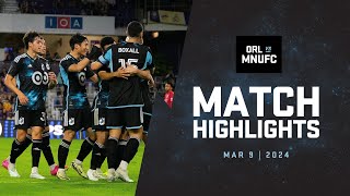 HIGHLIGHTS Orlando City SC vs MNUFC  March 9 2024 [upl. by Tracee]