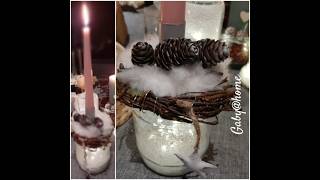 kleines zauberhaftes Winterlicht Winterdekoration ruckzuck diy tutorial winter candles [upl. by Odnarb385]