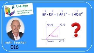 Examen dadmission à luniversité de Liège  Géométrie 016 [upl. by Areema]