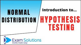 Introduction to Hypothesis testing for Normal distribution  ExamSolutions [upl. by Casta]