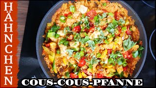 Couscous Pfanne mit Hähnchen und Gemüse  einfach lecker [upl. by Eneladgam]