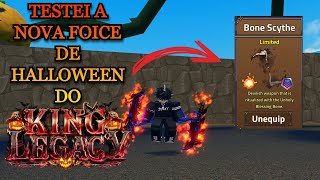 PEGUEI E TESTEI A NOVA FOICE DE HALLOWEEN KING LEGACY UPDATE 7 [upl. by Tennes]