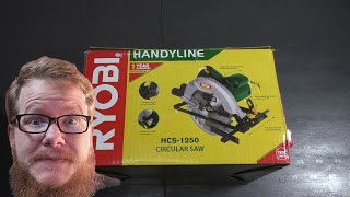 Unboxing Ryobi Handyline Circular saw  HCS1250 [upl. by Hsina869]