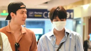 180601 Sehun amp Kai at CDG Airport Heading to Hongkong [upl. by Cerelia929]