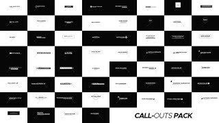 60 Call Outs  After Effects Template  ★ AE Templates [upl. by Airtemak164]