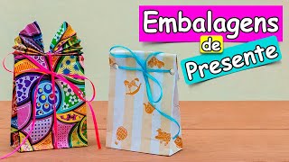 Como fazer EMBALAGEM PARA PRESENTE Super FÁCIL  Embrulho de presente  DIY [upl. by Garth]