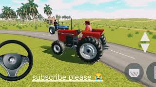 Mahendra tractor trali 🚜 Farming Tractor 3d Game kpj9798 [upl. by Asssilem]