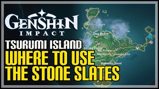 4 Old Stone Slate Locations  The Farmers Treasure  World Quests and Puzzles 【Genshin Impact】 [upl. by Jeralee927]