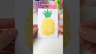 Pineapple🍍with Creative Art Technique shorts [upl. by Morgan]