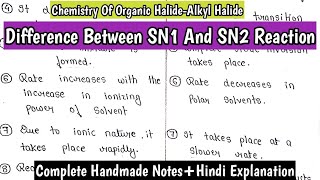 Difference Between SN1 And SN2 Reaction  Chemistry Of Organic HalideAlkyl Halide  MScNotes [upl. by Bernt]