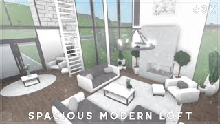 Bloxburg  Spacious Modern Loft Speed Build [upl. by Esyle]