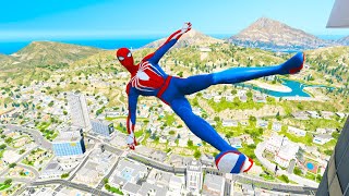 GTA 5 Spiderman Epic Jumps CompilationGTA V Fails Funny Moments [upl. by Viridis]