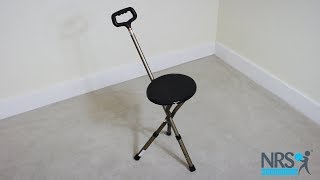 Walking Cane With Folding Seat Review [upl. by Aelc]