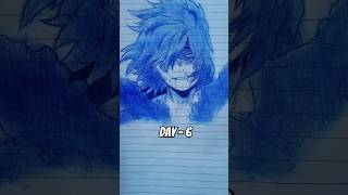 Day  6  Drawing Tomura Shigaraki 🔥😈 [upl. by Strephon962]