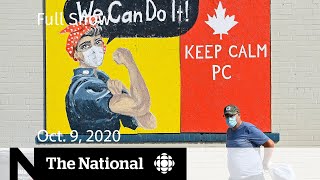 CBC News The National  Ontario go back to a modified Stage 2 as cases mount  Oct 9 2020 [upl. by Stalder902]