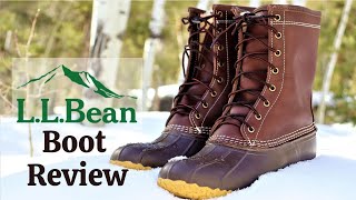 LL Bean Duck Boot  Review in Colorado  10 in ShearingLined Bean Boots [upl. by Audy]