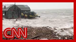 Sea level rise and backtoback storms wreak havoc in New England [upl. by Masry423]