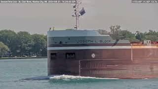 Joseph L Block Passing Algonac Marine City amp Port Huron on Aug 31st 2024 [upl. by Enigroeg827]