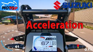 Suzuki VStrom 1050DE 2023  ACCELERATION  Gopro GPS and DRAGY measured [upl. by Gena]