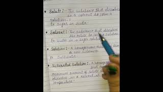 Definition Of Solute solvent And solution Chemistry 🎯🔥 [upl. by Gregrory]