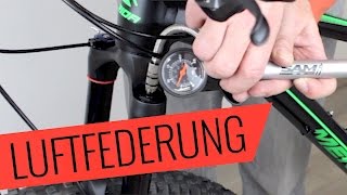 Fahrrad Luftfederung einstellen  Fahrradorg [upl. by Dor]