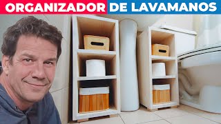 Cómo hacer un mueble organizador para lavamanos [upl. by Ardnosal]