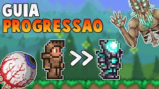 Todo TERRARIA em 15 MINUTOS Guia de Progressão para iniciantes [upl. by Kidd]