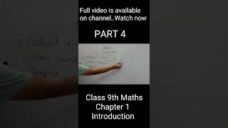 Part 4 Ncert Class 9th Maths  Chapter 1  Introduction  trendingshorts shorts class9maths [upl. by Kirchner]