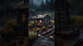 Rain Sounds For Sleeping  99 Instantly Fall Asleep With Rain Sound outside the Wood Cabin [upl. by Eanal]