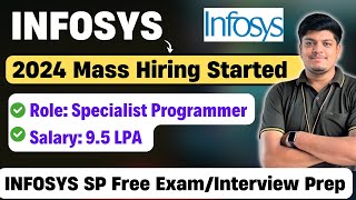 Infosys Mass Hiring 2024  Role Specialist Programmer  Salary 95 LPA  Infosys Off Campus Drive [upl. by Ettenav580]