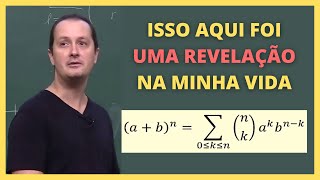 DEMONSTRAÇÃO DO BINÔMIO DE NEWTON COM COMBINATÓRIA  Roberto Imbuzeiro [upl. by Airam822]