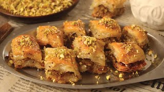 Turkish Dessert Baklava 😍 Recipe By Chef Hafsa [upl. by Atiuqihs]