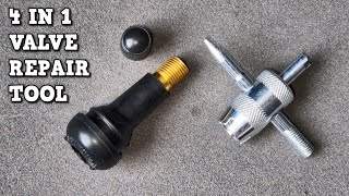 Using a 4 In 1 Tire Valve Repair Tool [upl. by Eniamaj677]